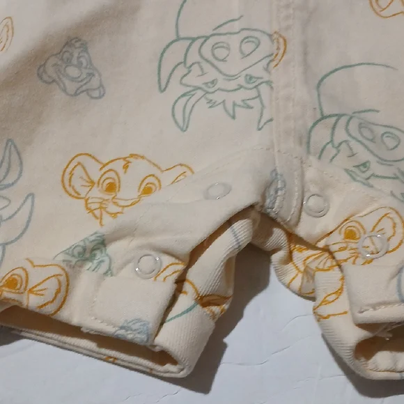 Cream and Blue Overalls with Bib Straps - Picture 2 of 4